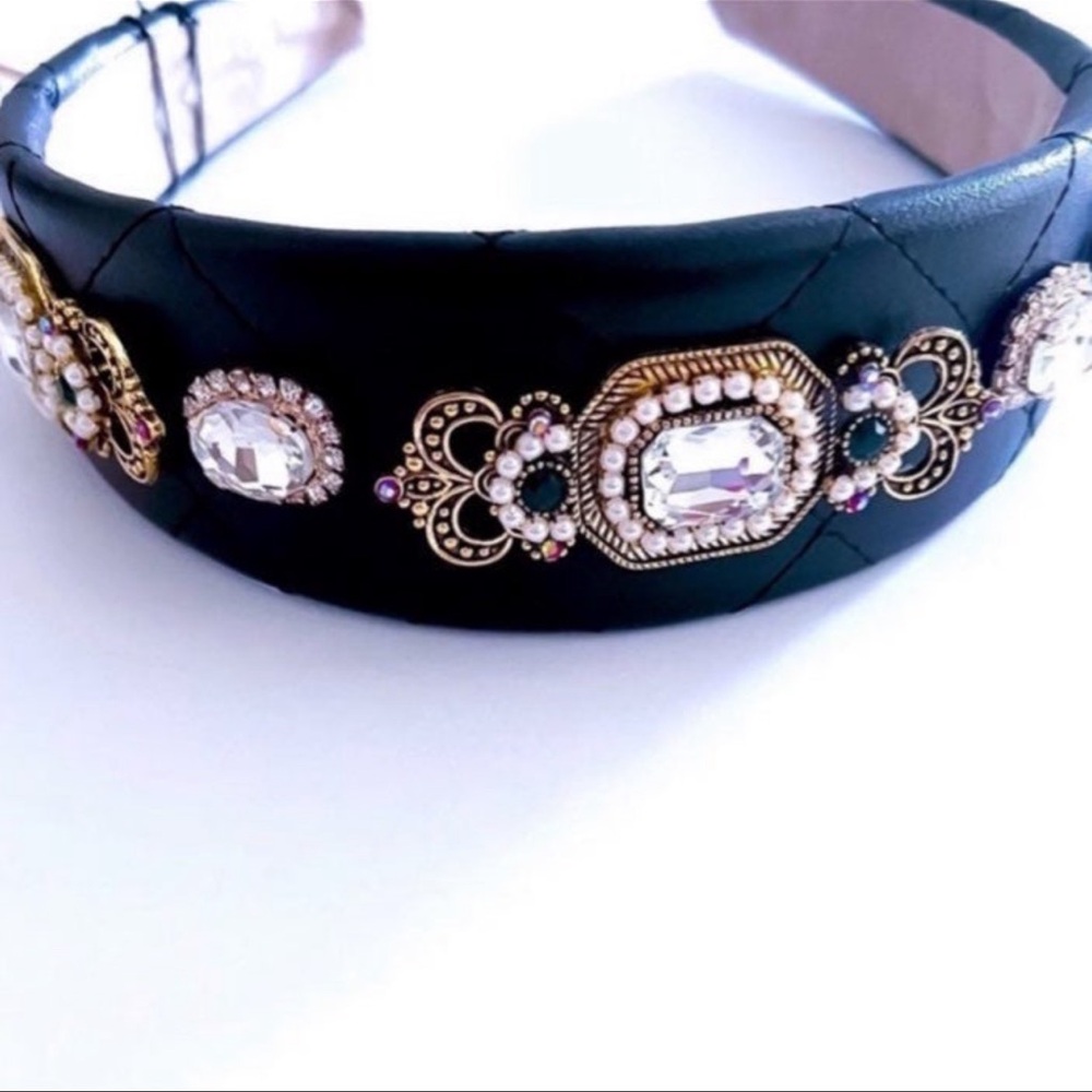 🔥🔥🆕Black Rhinestone Headband - Picture 5 of 7